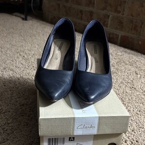 Clarks Women's Dark Blue Heels